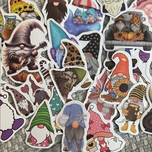 Colorful Gnome Sticker Set of 40